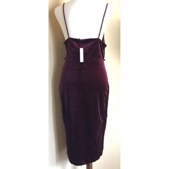 Nasty Gal Ark & Co. Womens Burgundy Velvet Dress M - Picture 7 of 11